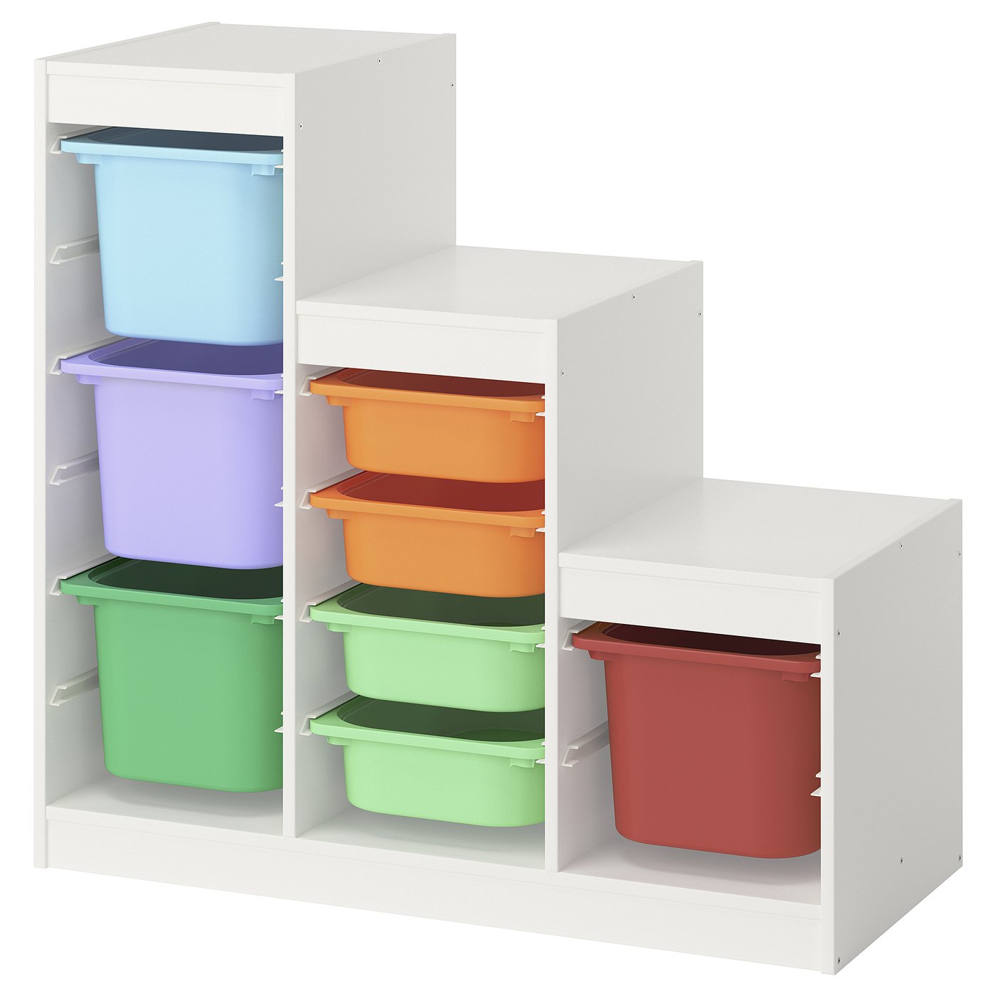 トロファスト TROFAST BOXバラ売り不可 BOX4個　 & TROFAST 美品だけど訳あり　IKEA フレーム, 44x91 ライトホワイトステインパイン, 木製ラック・ウッドラック
