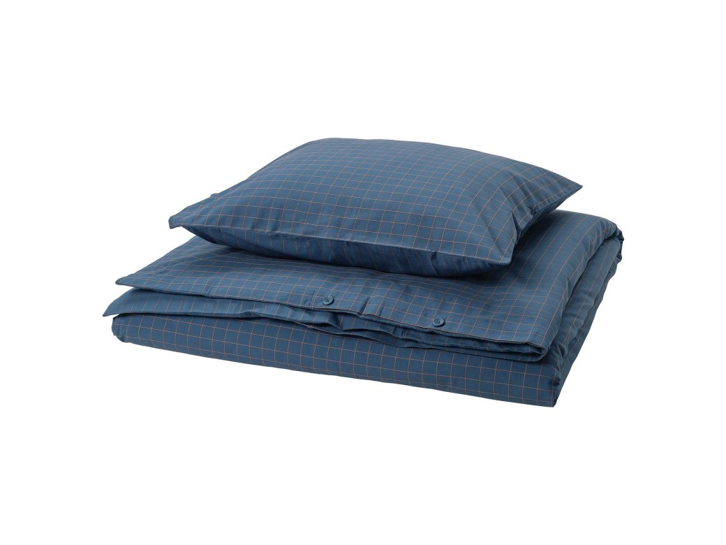 IKEA Комплект постельного белья DOFTAKLEJA 150x200 см Синий (ИКЕА