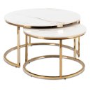 Комплект журнальних столів Mebel Elit MILANO Marmur 2 шт Білий