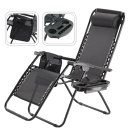 Складаний шезлонг Garden Line LEZ5934 Чорний