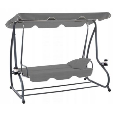 Садова гойдалка Garden Line 210х120х170 см Сірий - 6 Садова гойдалка Garden Line 210х120х170 см Сірий KRE9771 фото - 6