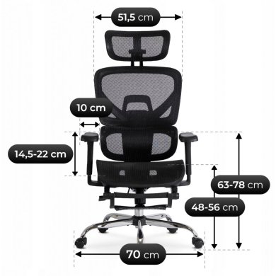 Офисное кресло Mebel Elit KAIR Черный ME.KAIR/CZ/T/FO фото - 9