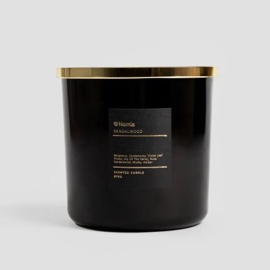 Ароматична свічка Homla AURA Sandalwood 870 г Чорний 237566 фото - 3