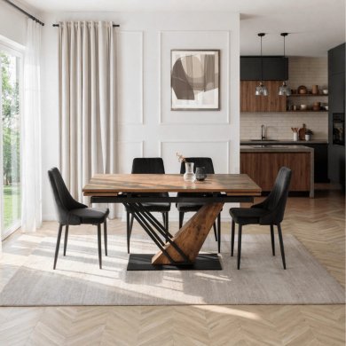 Раскладной обеденный стол Mebel Elit REX MDF Дуб рустик ME.REX/RU/RU/S160-220 фото - 6