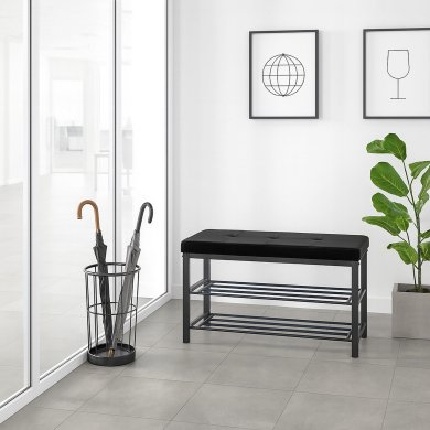 Скамейка для обуви Kontrast LOFT Welur Черный 6.01.83345 фото - 7