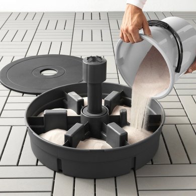 IKEA Садова парасоля з основою SAMSO 200 см Бежевий (ИКЕА SAMSÖ) 29219324 фото - 17