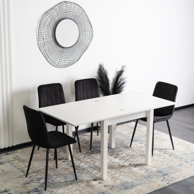 Раскладной обеденный стол Mebel Elit MAX Белый B.MAX/B/B/S фото - 7