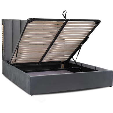 Ліжко Mebel Elit EMILIO Welur 160x200 см Сірий - 2 Ліжко Mebel Elit EMILIO Welur 160x200 см Сірий ME.EMILIO/160/P/V/LOZ фото - 2