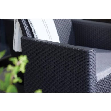 Комплект садових крісел Keter CLAIRE 2 шт Графіт 252978 фото - 3