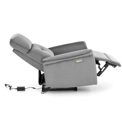 Кресло мягкое раскладное с реклайнером Halmar SEMIR Welur Пепельный V-CH-SEMIR-FOT-POPIELATY фото - 7