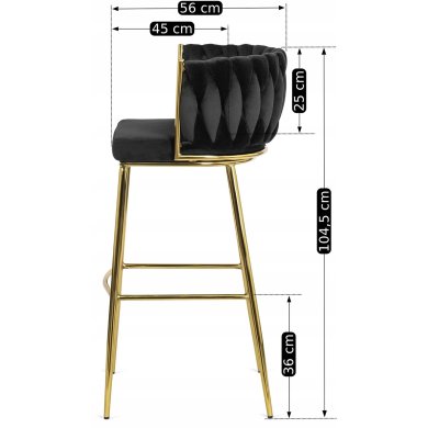 Барный стул Mebel Elit FLORES 2 Черный ME.FLORES2/CZ/ZL/V/H фото - 13