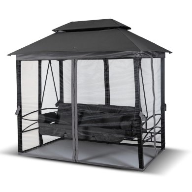 Садовые качели с москитной сеткой Mebel Elit CARMEN 237x150x256 см Серый ME.CARMEN/P/T/OGR/HUS фото - 3