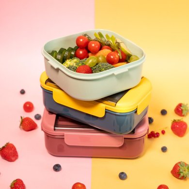 Ланч-бокс з столовими приборами Homla KLODI 1,1 л Бордовий 218075 фото - 7