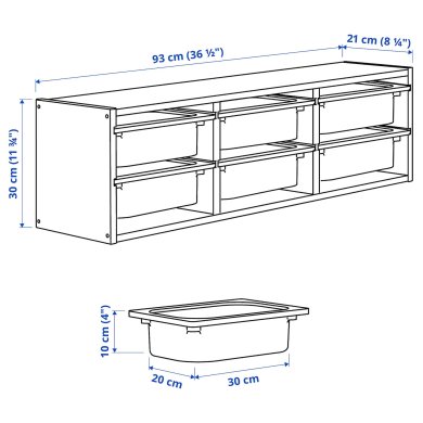 IKEA Настенный модуль для хранения (ИКЕА ТРОФАСТ) 49102304 фото - 8