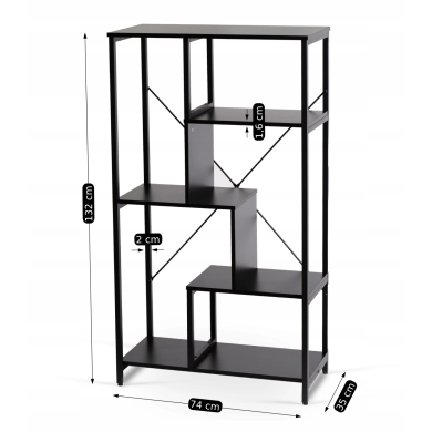 Стелаж Mebel Elit TIM Чорний ME.TIM/CZ/REG фото - 9