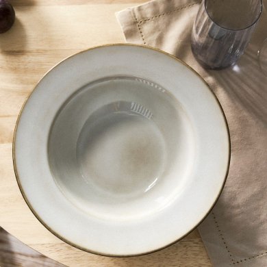 Глибока тарілка Homla DUNES 27 см Кремовий 222362 фото - 4