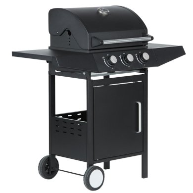 Газовый гриль с чугунной решеткой Garden Line BBQ8090 Черный BBQ8090