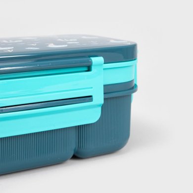 Ланч-бокс з пляшкою Homla CAIRO 1,8 л + 0,5 л Синій 240798 фото - 4