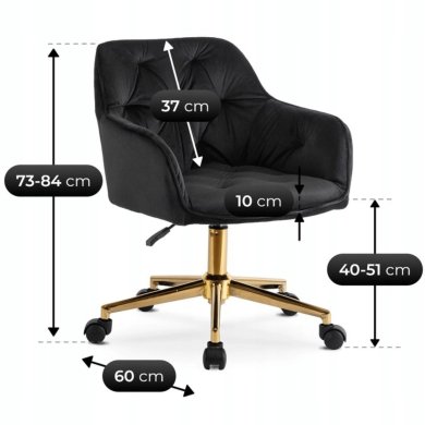 Офисное кресло Mebel Elit KONOR Welur Черный ME.KONOR/CZ/ZL/V/FO фото - 12