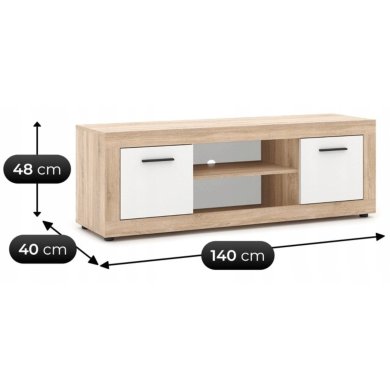 Тумба під ТВ Mebel Elit BLAGO Дуб сонома W.LUNA/DS/B/RTV2D фото - 6