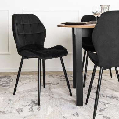 Обідній стілець Mebel Elit LUCKY Welur Чорний - 7 Обідній стілець Mebel Elit LUCKY Welur Чорний ME.LUCKY/CZ/V/K фото - 7