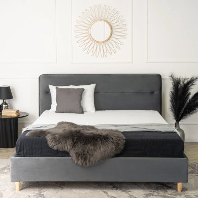 Кровать Mebel Elit BOND Welur 160x200 см Серый ME.BOND/160/CP/V/LOZ фото - 5