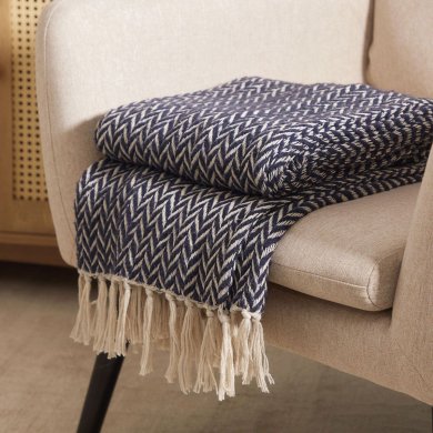 Плед Homla SPARRE II 130x170 см Темно-синий 218410 фото - 5