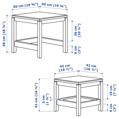 Комплект журнальных столов HAVSTA 2 шт Белый - 12 IKEA Комплект журнальных столов HAVSTA 2 шт Белый (ИКЕА HAVSTA) 60404201 фото - 12