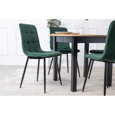 Обеденный комплект мебели Mebel Elit HARRY PERU | Дуб ривьера / Черный / Зеленый - 5 Обеденный комплект мебели Mebel Elit HARRY PERU | Дуб ривьера / Черный / Зеленый HARRY/DR/CZ/S/PERU/Z/V/Z4/K фото - 5