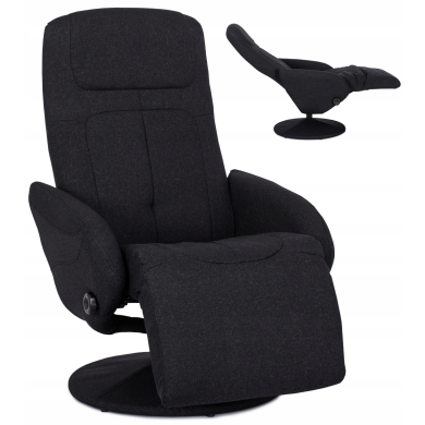 Кресло мягкое раскладное с реклайнером  Mebel Elit TONY Черный ME.TONY2/CZ/T/FW фото - 2