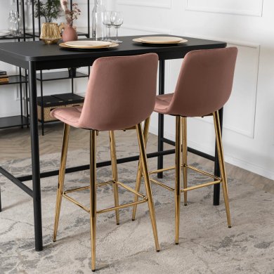 Барный стул Mebel Elit ARIEL Welur Розовый - 7 Барный стул Mebel Elit ARIEL Welur Розовый ME.ARIEL/R/ZL/V/H фото - 7