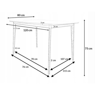 Обідній стіл Kontrast EMMA Білий - 12 Обідній стіл Kontrast EMMA Білий 6.06.20111 фото - 12