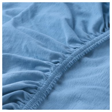 Комплект простыней на резинке LEN 60х120 см 2 шт Голубой - 4 IKEA Комплект простыней на резинке LEN 60х120 см 2 шт Голубой (ИКЕА ЛЕН) 90427102 фото - 4