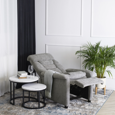 Кресло мягкое раскладное с реклайнером Mebel Elit NORDI Серый - 9 Кресло мягкое раскладное с реклайнером Mebel Elit NORDI Серый ME.NORDI/P/T/FW фото - 9