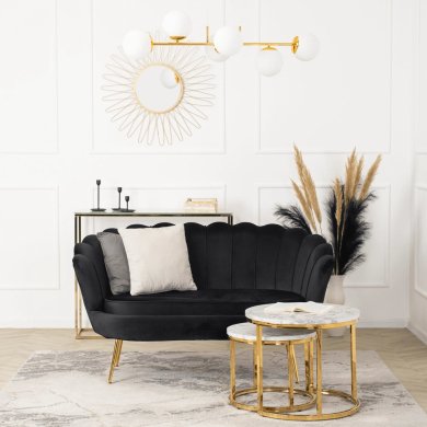 Диван Mebel Elit ZENDAYA Welur Чорний - 6 Диван Mebel Elit ZENDAYA Welur Чорний ME.ZENDAYA/CZ/ZL/V/FW фото - 6