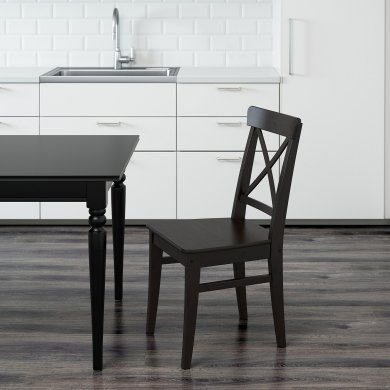 IKEA Обідній стілець INGOLF Чорний (ИКЕА ИНГОЛЬФ) 60217822 фото - 4