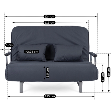 Раскладной диван Mebel Elit DARK 2 Серый - 6 Раскладной диван Mebel Elit DARK 2 Серый ME.DARK2/P/T/FW фото - 6