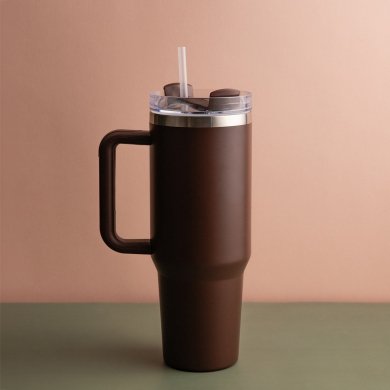 Термокружка з трубочкою Homla COCOA 1,18 л Коричневий 244898 фото - 7