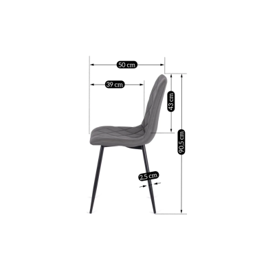 Обідній стілець Mebel Elit BILI Сірий bili/sz фото - 2