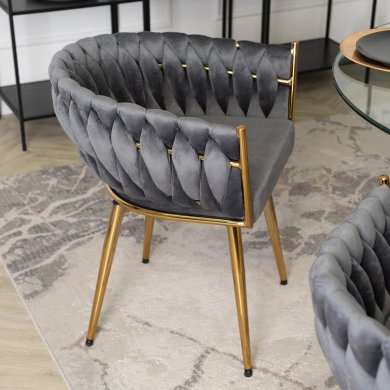 Обідній стілець поворотний Mebel Elit RUBI Welur Сірий ME.RUBI/P/ZL/V/K фото - 7