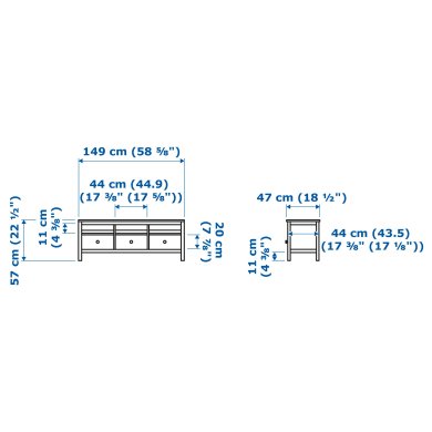 IKEA Тумба под ТВ HEMNES (ИКЕА ХЕМНЭС) 50413526 фото - 7