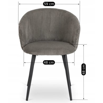 Обідній стілець Mebel Elit TAYLOR Velvet Сірий ME.TAYLOR/P/SZTR/K фото - 10