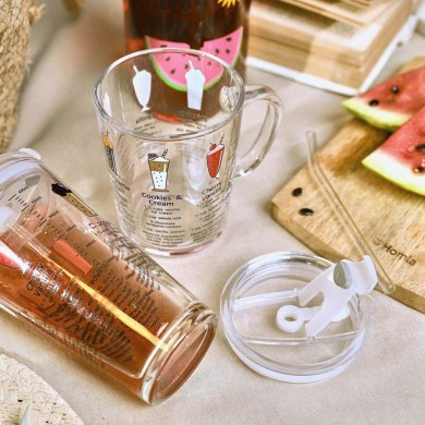 Кружка з кришкою та трубочкою Homla EMBO SUMMER 400 мл Прозорий - 10 Кружка з кришкою та трубочкою Homla EMBO SUMMER 400 мл Прозорий 207481 фото - 10