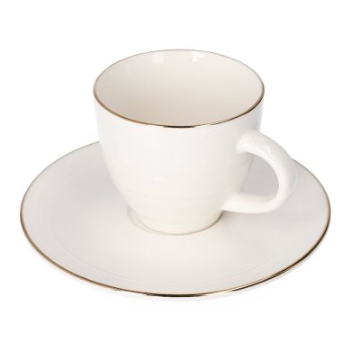 Чашка с блюдцем Homla ELLIE 90 мл | Белый 159548 фото - 4
