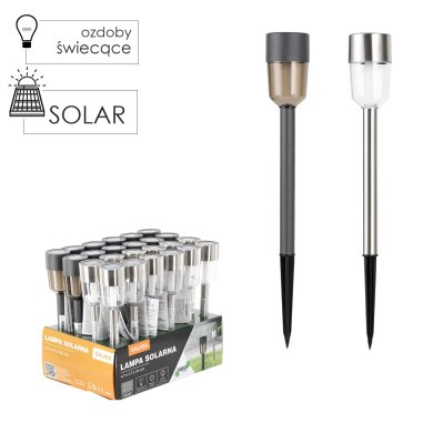 Світильник на сонячній батареї Garden Line SALMA Сріблястий - 2 Світильник на сонячній батареї Garden Line SALMA Сріблястий SOL4306_silver фото - 2