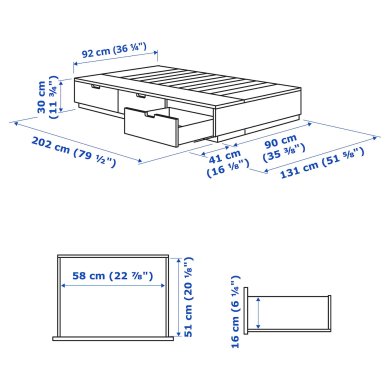 Ліжко NORDLI - 13 IKEA Ліжко NORDLI (ИКЕА НОРДЛИ) 80372789 фото - 13