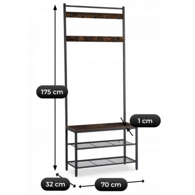 Вішак Mebel Elit JETT Дуб рустик ME.JETT/DRU/CZ/WIE фото - 7