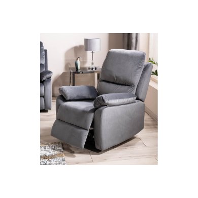 Крісло м'яке розкладне з реклайнером Signal Spencer 1 Velvet Сірий SPENCER1VSZ фото - 5
