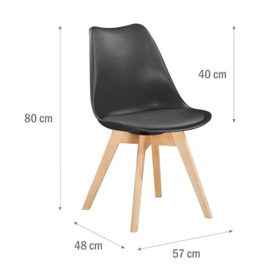Обеденный стул Meven COPENHAGA Черный - 3 Обеденный стул Meven COPENHAGA Черный MV-LDC446-CZ-COPENHAGA фото - 3
