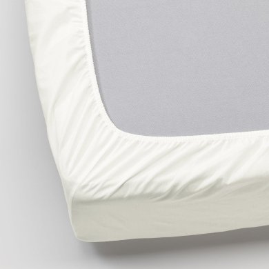 IKEA Простирадло на резинці ULLVIDE 140x200 см Білий (ИКЕА ULLVIDE) 10342767 фото - 4
